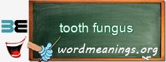 WordMeaning blackboard for tooth fungus